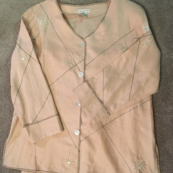 Embroidered Linen Jacket - Picture 4 of 7